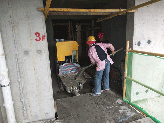 二次結構泵現(xiàn)場